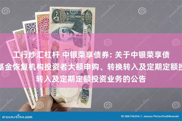工行炒汇杠杆 中银荣享债券: 关于中银荣享债券型证券投资基金恢复机构投资者大额申购、转换转入及定期定额投资业务的公告