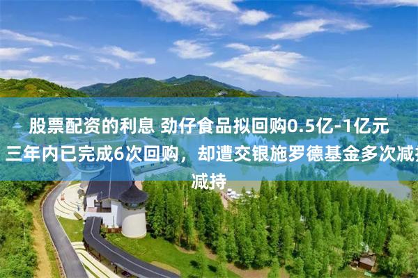股票配资的利息 劲仔食品拟回购0.5亿-1亿元，三年内已完成6次回购，却遭交银施罗德基金多次减持