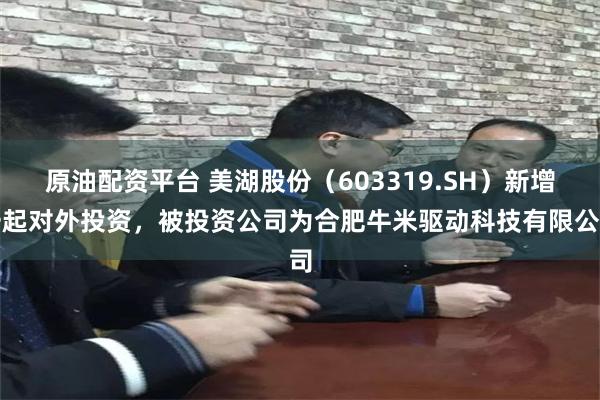 原油配资平台 美湖股份（603319.SH）新增一起对外投资，被投资公司为合肥牛米驱动科技有限公司