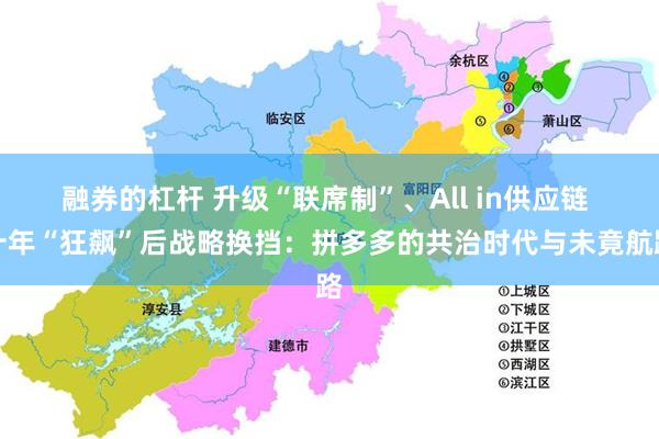 融券的杠杆 升级“联席制”、All in供应链 十年“狂飙”后战略换挡：拼多多的共治时代与未竟航路